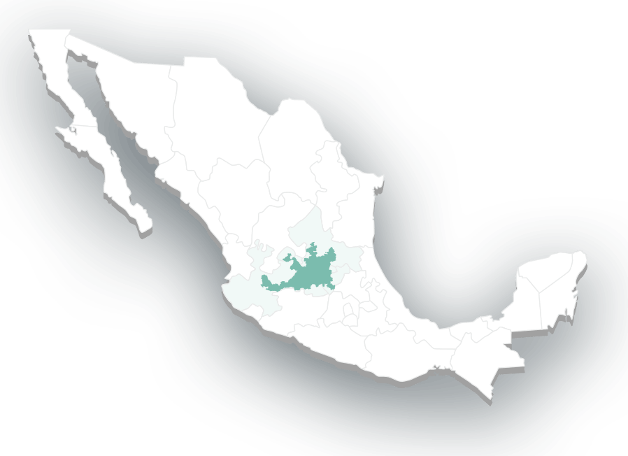 map mexico location bajio